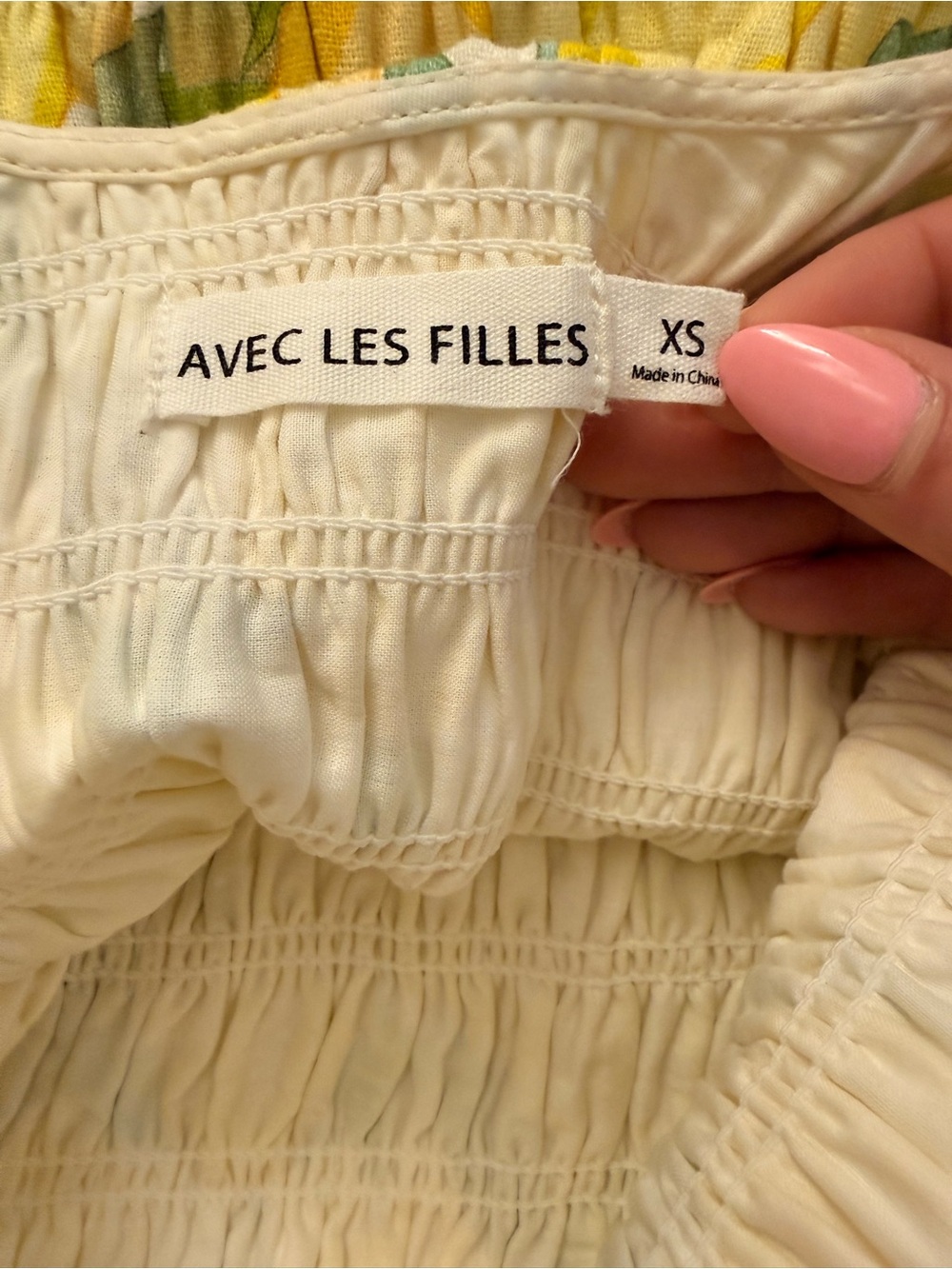 Avec Les Filles Limoncello Smocked Midi Dress - Picture 6 of 7
